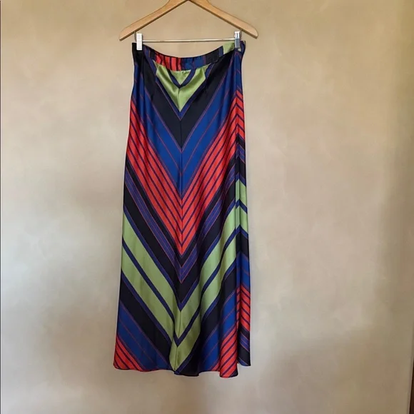 Free People Multicolor Striped Rio Maxi Skirt size 10' - Picture 4 of 5